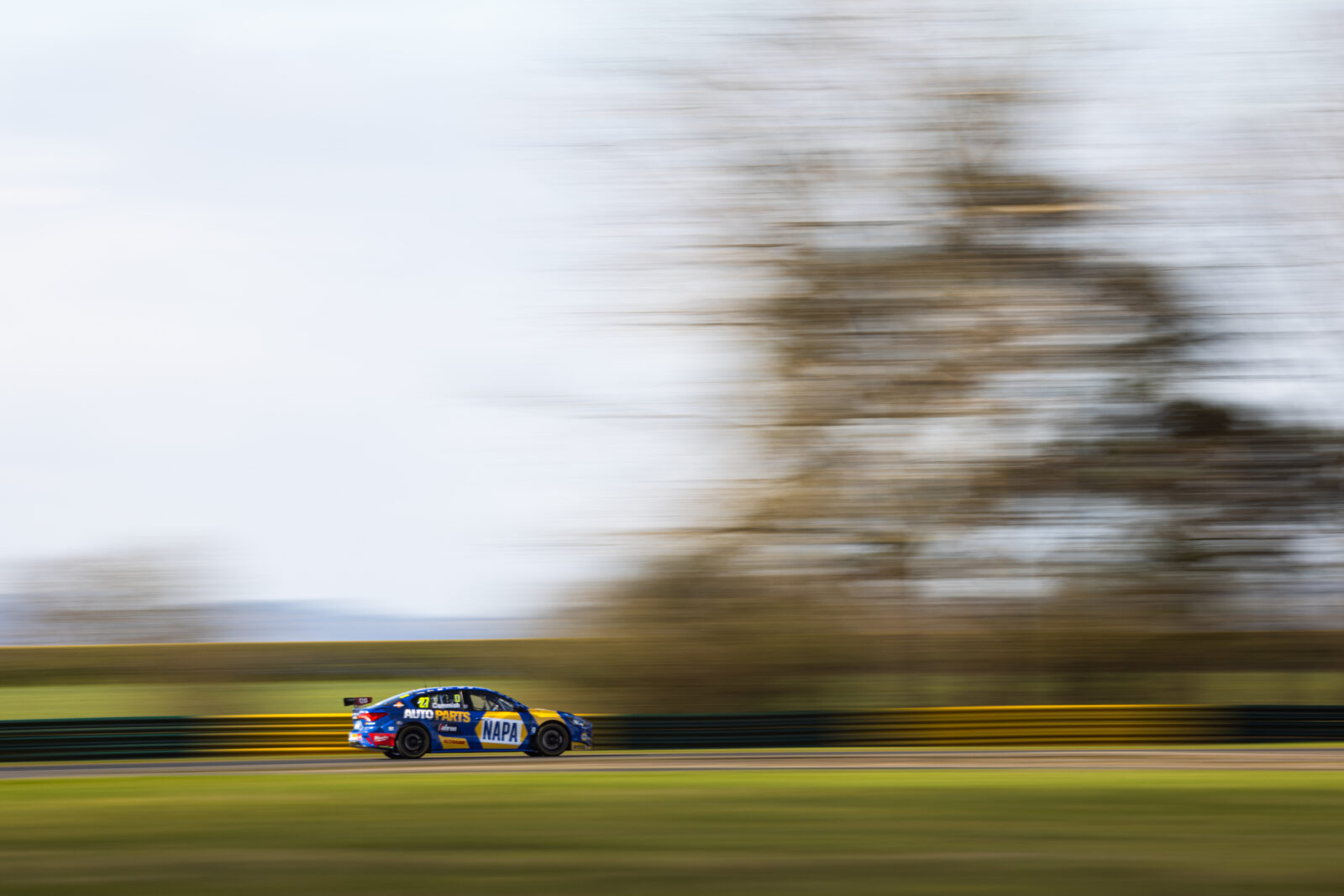 NAPA Racing UK BTCC Car on track at Croft