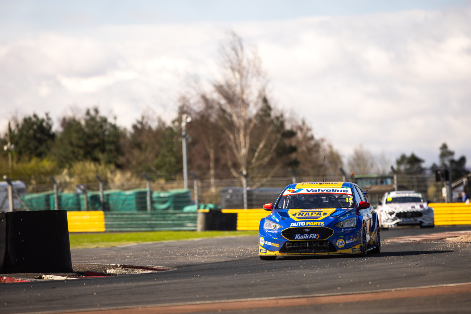NAPA Racing UK BTCC Car on track at Croft
