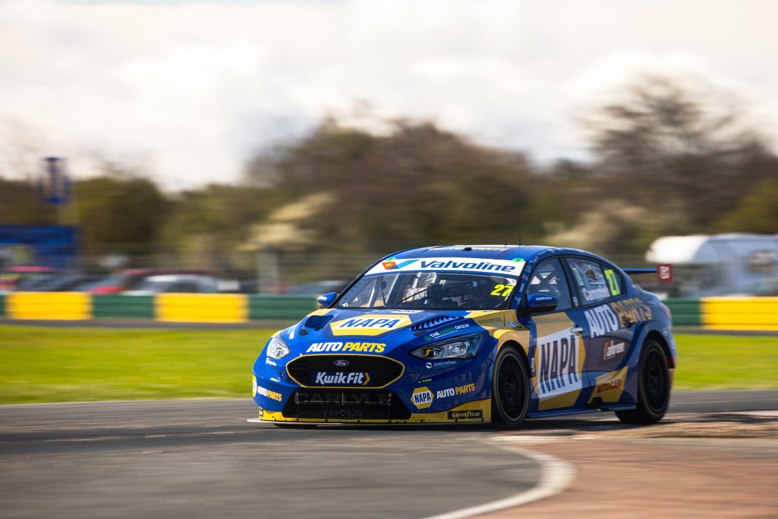NAPA Racing UK BTCC Car on track at Croft