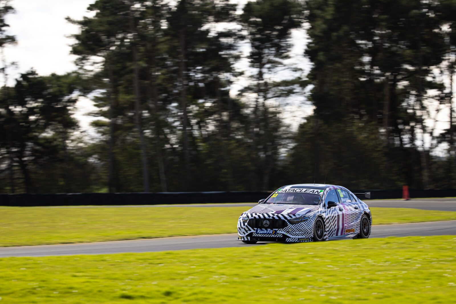 Plato Racing UK BTCC Car on track at Croft
