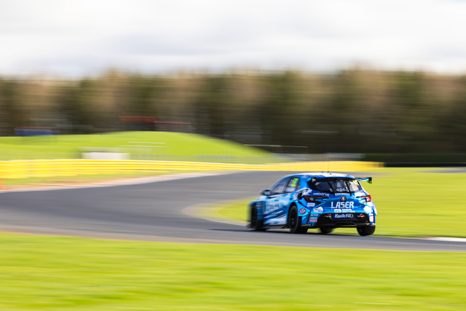 Laser Tools Racing BTCC Car on track at Croft